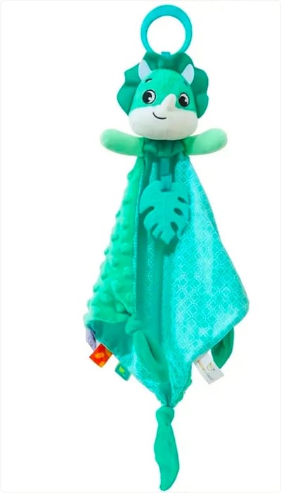 Knuffeldoek Dino XL - Tutteldoek Dinosaurus - Baby knuffel - peuter knuffel - Kinderwagenhanger
