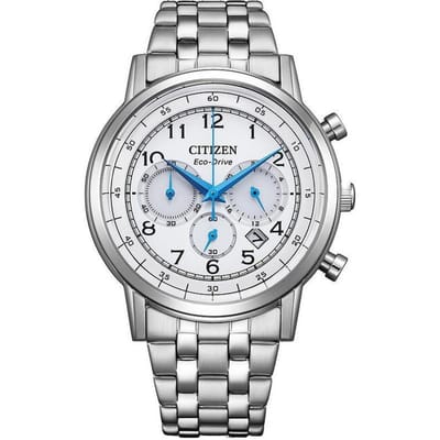 CITIZEN Eco-Drive Serie 50m Waterdicht Smaak Solar Kwarts Stalen Band 42mm Herenhorloge Wit Wijzerplaat CA4630-53A wit