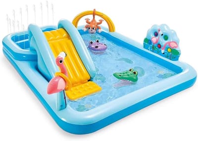 Jungle Adventure Waterspeelset - Speelcentrum voor Kinderen met Glijbaan - 244cm x 198cm x 71cm