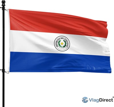 VlagDirect - Paraguayaanse vlag - Paraguay vlag - 90 x 150 cm