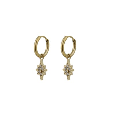 Karma Symbols oorbel Zirconia Morningstar M2774 Zilver