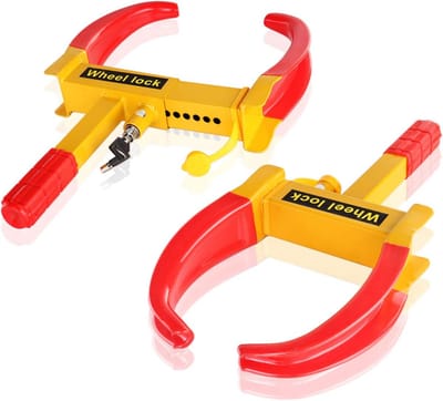Wielslot Beveiliging Bandenklem 2 Pack - Anti-diefstal Klauw voor Auto en Trailer