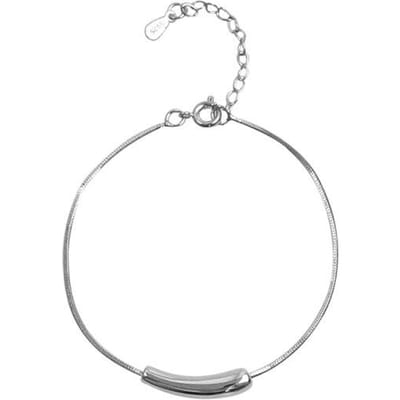 925 Sterling Zilver Gebogen Buis Armband voor Vrouwen Geometrische Waterdruppel Armband Feest Sieraden Cadeaus white