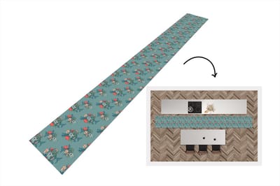 Keukenloper - Keukenmat - Boeket - Patronen - Bloemen - Klaproos - 400x50 cm - Keuken vloerkleed