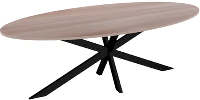Eettafel ovaal 240cm Rato naturel ovale tafel MDF eetkamertafel