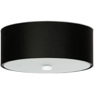Sollux Lighting Plafondlamp Skala - E27 - zwart - stof/glas/staal - 22x30x30cm