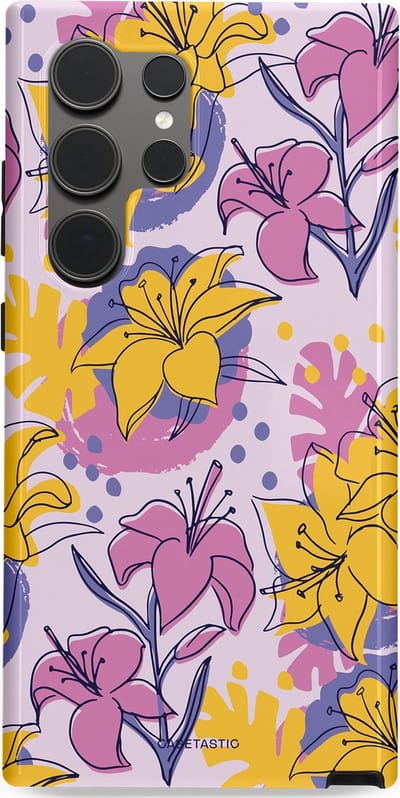 Casetastic Hoesje Geschikt voor Samsung S24 Ultra - Stijlvolle Beschermende Duo-layer Case - Flora Fantasia