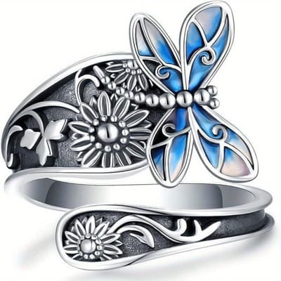 Dames Open Ring, Boheemse Victoriaanse Duim Sieraden, Modieus en Gepersonaliseerd Punk Uitsnijding Kruis Patroon, Veelzijdig voor Alle Seizoenen 1 black
