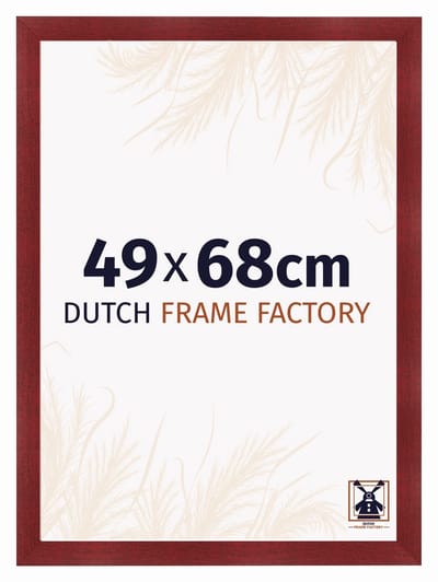Fotolijst 49x68 cm - MDF - Wijnrood Geveegd - Praag