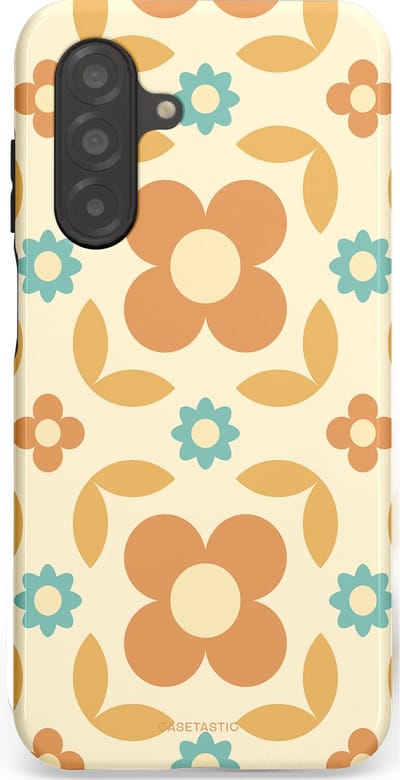 Casetastic hoesje geschikt voor Samsung Galaxy A26 - Dubbellaagse bescherming - Retro verlangen - Fashion Case - Crème Perzik Goud