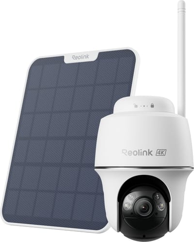 Reolink Argus PT Ultra - 4K Draadloze Batterij-buitencamera - Kleuren Nachtzicht - Automatische Tracking - Afneembaar Zonnepaneel - Dual-Band WiFi 6 - Tweewegs Audio