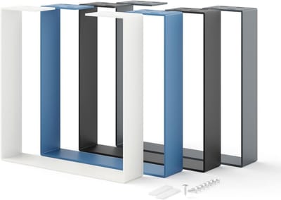Metalen Tafelpoten - Tafelonderstellen Meubelpoot - Meubels Maken - Robuuste Constructie - 40x43cm - Blauw