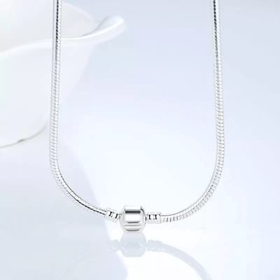 Verzilverde Bedelketting – 45 cm – Geschikt voor 3 mm Bedels – EmmyRovi