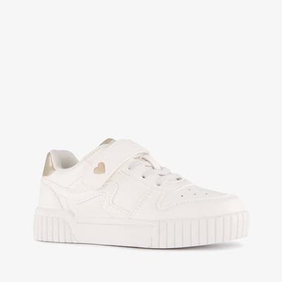 Blue Box meisjes sneakers wit metallic goud - Maat 25