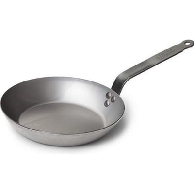 De Buyer Plaatstalen Koekenpan Ø 24cm - zonder PFAO & PTFE - Geen Inductie - Natuurlijk wax anti aanbaklaag