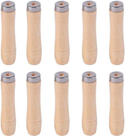 Houten Handvatten voor Bestanden en Tuingereedschap - 10 Stuks, 90 mm, Duurzaam en Ergonomisch