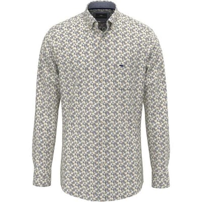 Fynch-Hatton - Lange mouw overhemd - Heren - XL - Blauw - Katoen - 1509-8960