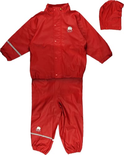 CeLavi Regenpak kinderen - Rood - maat 80 (80-86cm)