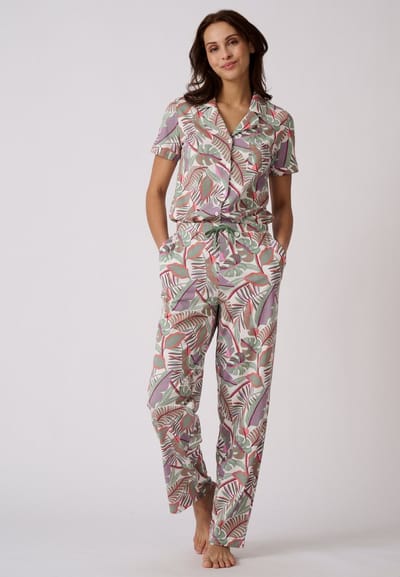 Damart - Pyjamabroek van jerseytricot zuiver katoen - Dames - Beige - 38-40 (S)