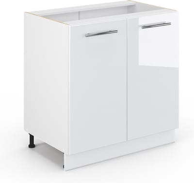 Vicco Fame-Line Halfhoge kast – 80 x 82 cm met legplank, zonder werkblad Wit Hoogglans