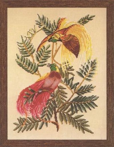 borduurpakket 17103 vogels, paradijsvogels