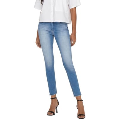 ONLY ONLBLUSH LIFE MID SK ANK RAW REA155 NOOS Dames Jeans - Maat M32