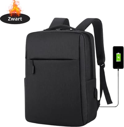 Nivard Laptoptas Krasbestendig - Laptop Sleeve - Rugtas - Schoudertas - Laptoshoes - Kantoortas - Dames & Heren - Zwart