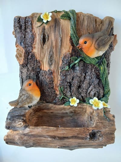 Vogel beeld vogel voerbakje PRACHTIG 22 x 19 x 9 cm