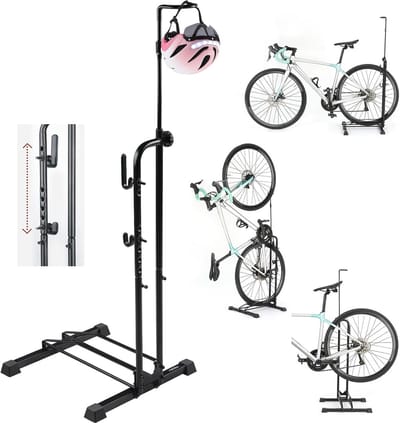 Grondfietsendrager voor straatfietsen - 3-in-1, 50,8-73,7 cm, zwart