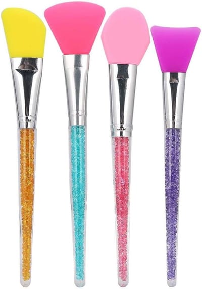 Siliconen Make-up Kwasten Set voor Gezichtsmaskers - 4 Stuks, Perfect voor Facial Care en Moddermixen