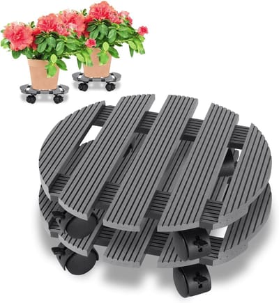 Vierkante plantenroller met wielen - 30 x 30 cm - Draagkracht 80 kg - Ideaal voor binnen en buiten