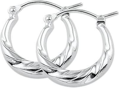 Huiscollectie Oorring Zilver Gerhodineerd Glanzend 3.5 mm x 15 mm