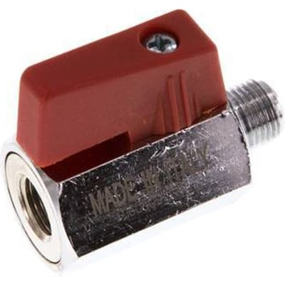 Buiten x Binnendraad G 1/8 inch 2-Weg Messing Mini-Kogelkraan 15 Bar