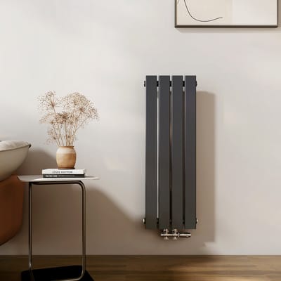 EMKE Radiator - Plat Design - Mat Antraciet - 90x30 cm - 403 W - Kolomradiator Vertical - Verwarming voor Alle Ruimtes