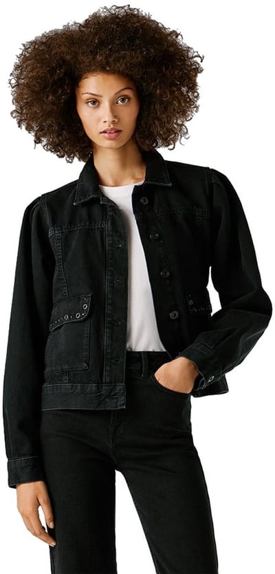 Pepe Jeans Sunny Blk Spijkerjas Zwart L Vrouw