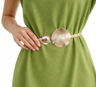 Elastische Taille Riem Goud – Dames Waist Belt met Metalen Ringen – Stretch Tailleband voor Jurk & Rok – Fashion Tailleketting – Elegant & Verstelbaar – One Size