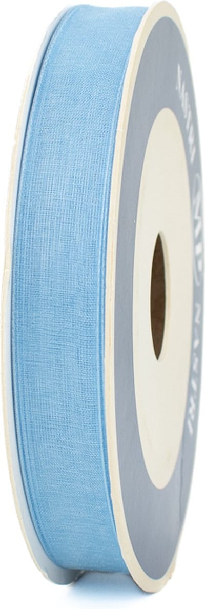 Organza lint - lichtblauw cadeaulint - 15 mm - Rol a 50 meter