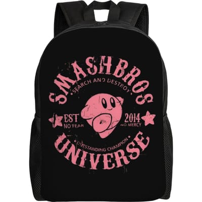 K-Kirbys Rugzak voor Dames Heren Waterdichte School College Cartoon Tas Bedrukking Boekentas One Size