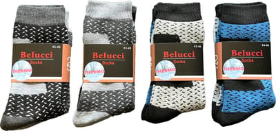 Belucci Thermosokken – 8 Paar – Warme Sokken – Heren Sokken – Comfortabel & Ademend - Maat 39/42
