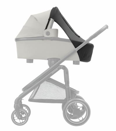 Maxi-Cosi-zonnescherm, Compatibel met Maxi-Cosi-reiswiegen, kinderwagens en -babyautostoeltjes, UPF 50+-bescherming, Met kiekeboevenster, Beschermt baby tegen zon, Meer gebruikswijzen, Zwart
