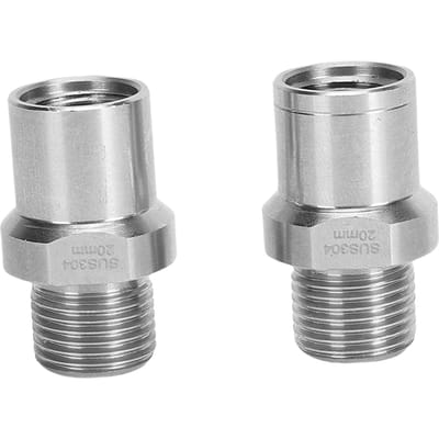 2 STUKS Fiets Pedaal Verlengstuk Adapter Aluminiumlegering 1 2 Inch naar 9 16 Inch Converter voor Fietskrankstellen white