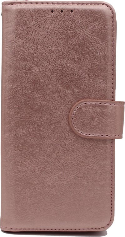 HB Hoesje Geschikt voor Samsung Galaxy S9 - Rosegoud - Luxe Kunstlederen Portemonnee Book Case