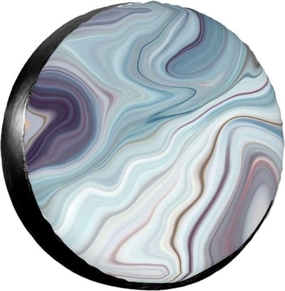 Bandenbakken - Reservebandhoes - Transport Bescherming - Verstelbaar Koord - Universeel 14-17 Inch - Marmer Print