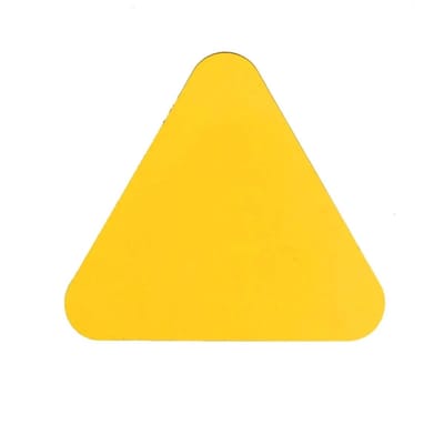 Haaientanden zelfklevend (20 stuks) Geel 130 x 116 mm - vloersticker met vlakke toplaag