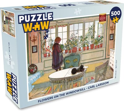 Puzzel Flowers on the windowsill - Carl Larsson - Legpuzzel - Puzzel 500 stukjes