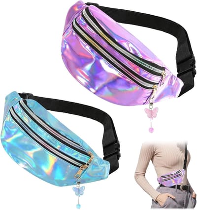 Heuptas dames - Taille tas - Festival en reizen - Waterdicht PU leer - 2 stuks - Blauw paars