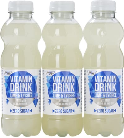 FNK Pro Vitamine Drink Limoen & Lychee Zero â€“ 6 x 500â€¯ml â€“ Suikervrije Functionele Drank