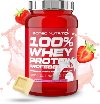 Scitec Nutrition® - 100% Whey Protein Professional (920 gram - Strawberry/White Chocolate) - Aardbei/Witte chocolade - 30 eiwitshakes - Premium proteine poeder - eiwitpoeder met aminozuren