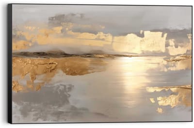 Schilderij Gouden Horizon - 60 x 90 - Hout - REINDERS
