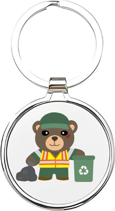 Akyol - Vuilnisman Sleutelhanger - vuilnisman - De beste vuilnisman - Vuilnis - Vuilniswagen - afvalman - schoonmaker - schoonmaakster - milieuwerker - cadeau voor de beste vuilnisman - 4 x 7,5 CM